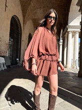 Carica l'immagine nel visualizzatore di Gallery, VESTITO BISCOTTO POIS AZZURRI
